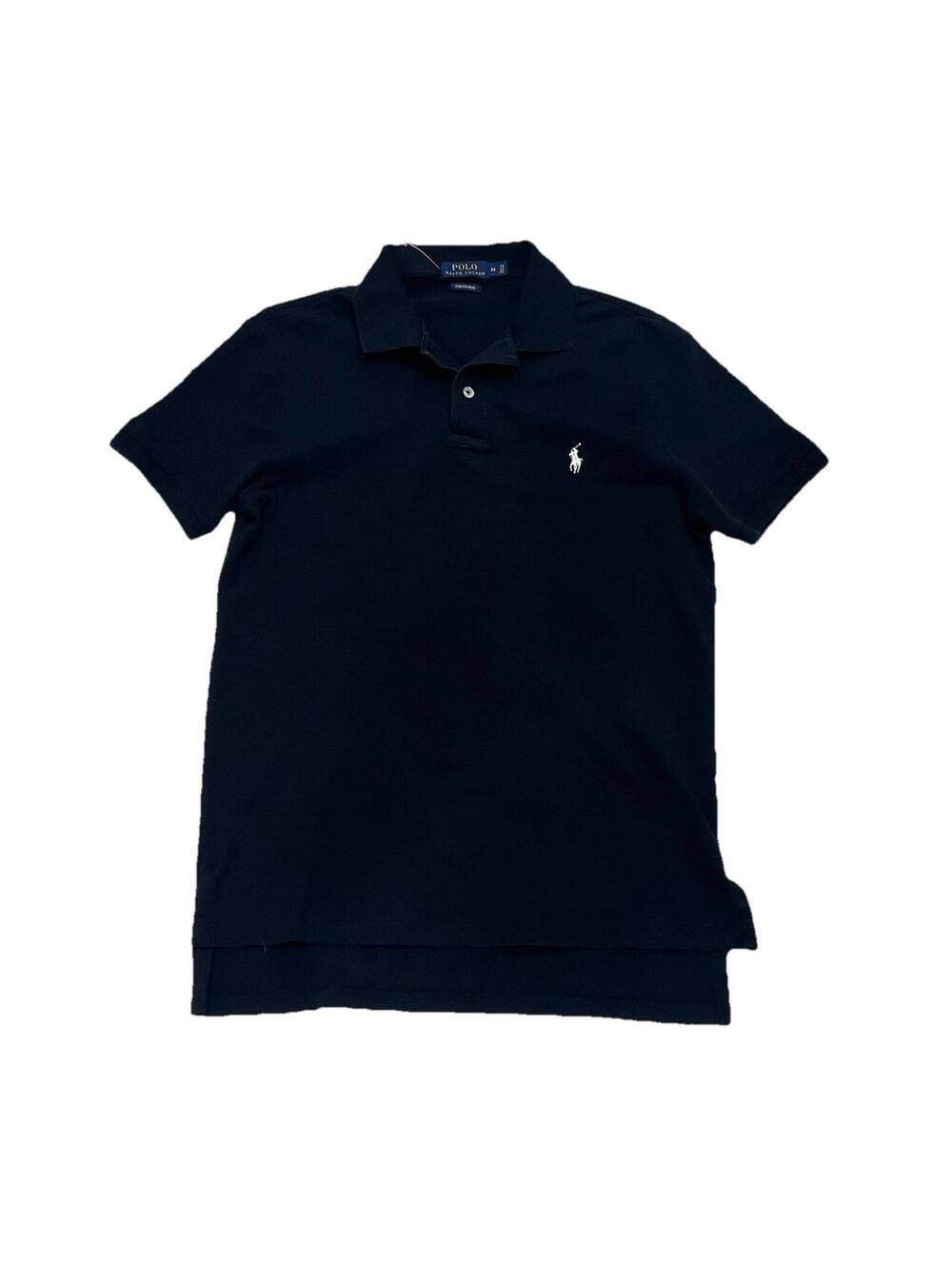 Polo Ralph Lauren Black Polo Shirt Men’s Medium Classic Fit Pony Logo Preppy - Picture 2 of 8